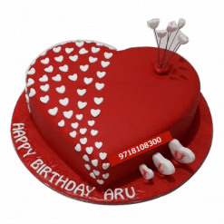 Heart Shaped Birthday Cake for Husband