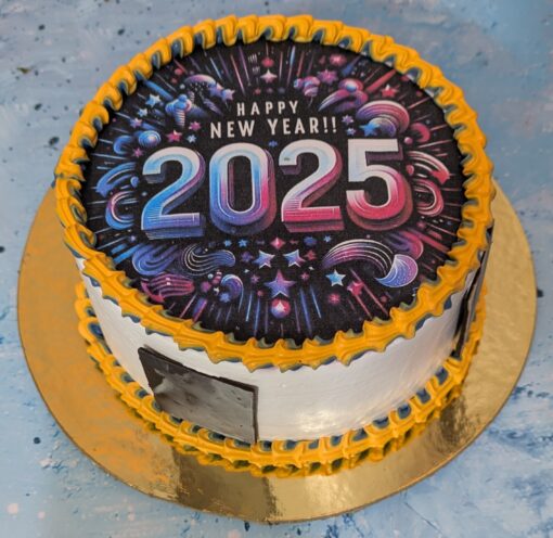 New Year 2022 Photo Cake