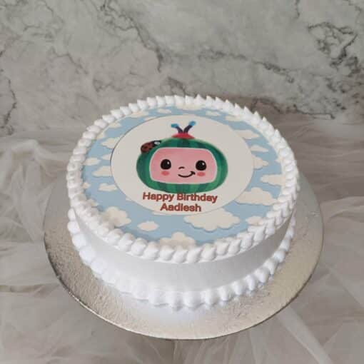 Cocomelon Theme Birthday Cake