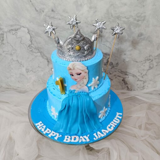 Frozen Elsa Two Tier Cake