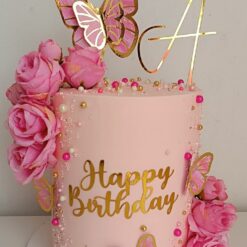 Delightful Pink Rose Cake