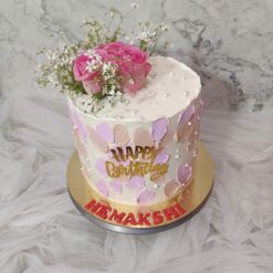 Pink Drip Cake