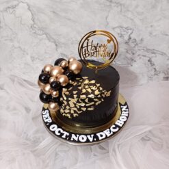 Decorated Chocolate Truffle Cake