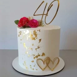 Elegant 40th Birthday Cake